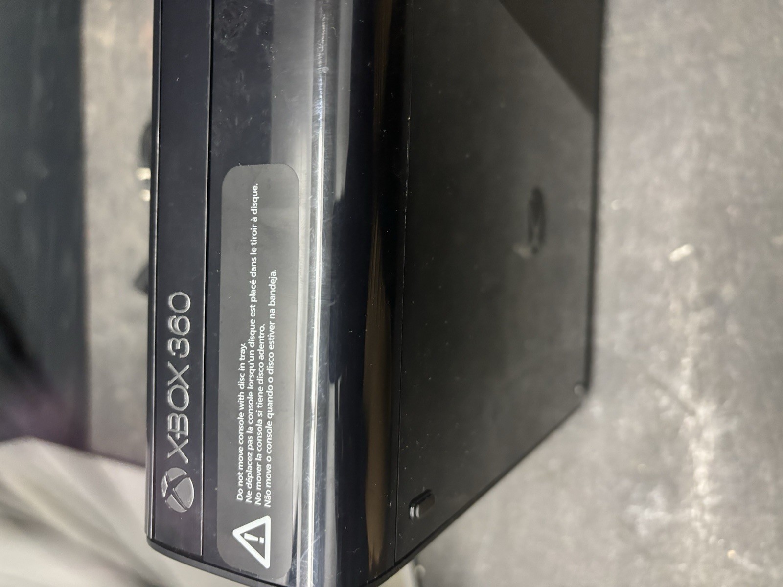 Xbox 360 E Console Model 1538 Black Tested Working Console Controller Power Wire