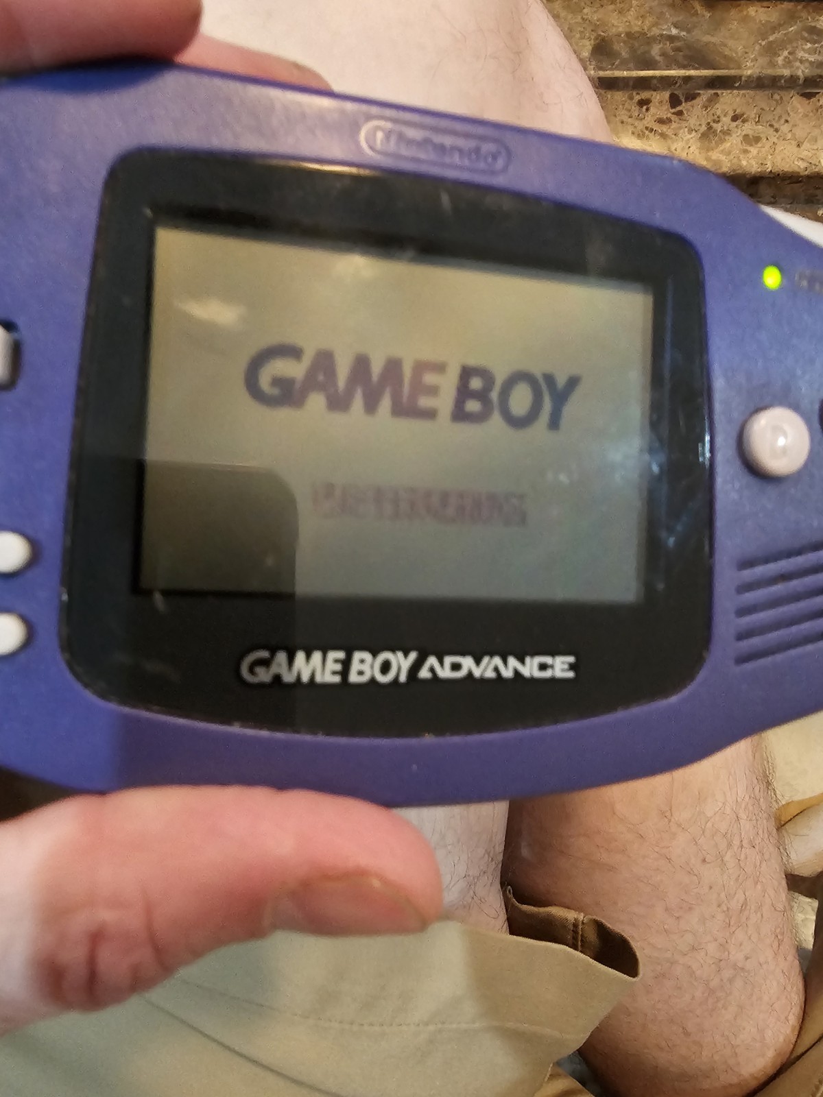 Nintendo Gameboy Advance Indigo Purple AGB-001 Handheld W/6 Games Lord Of Rings