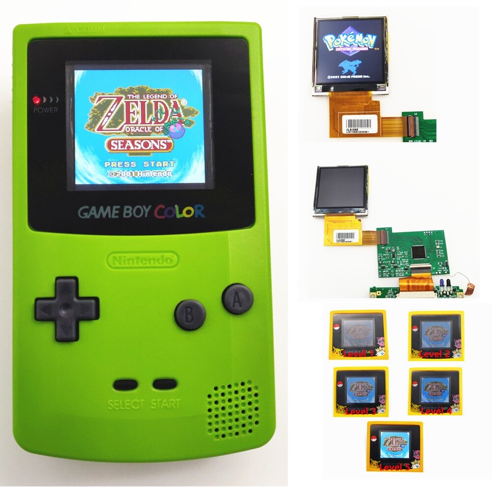 Multi-Colors Rechargeable Highlight Back Light LCD Game Boy Color GBC Console