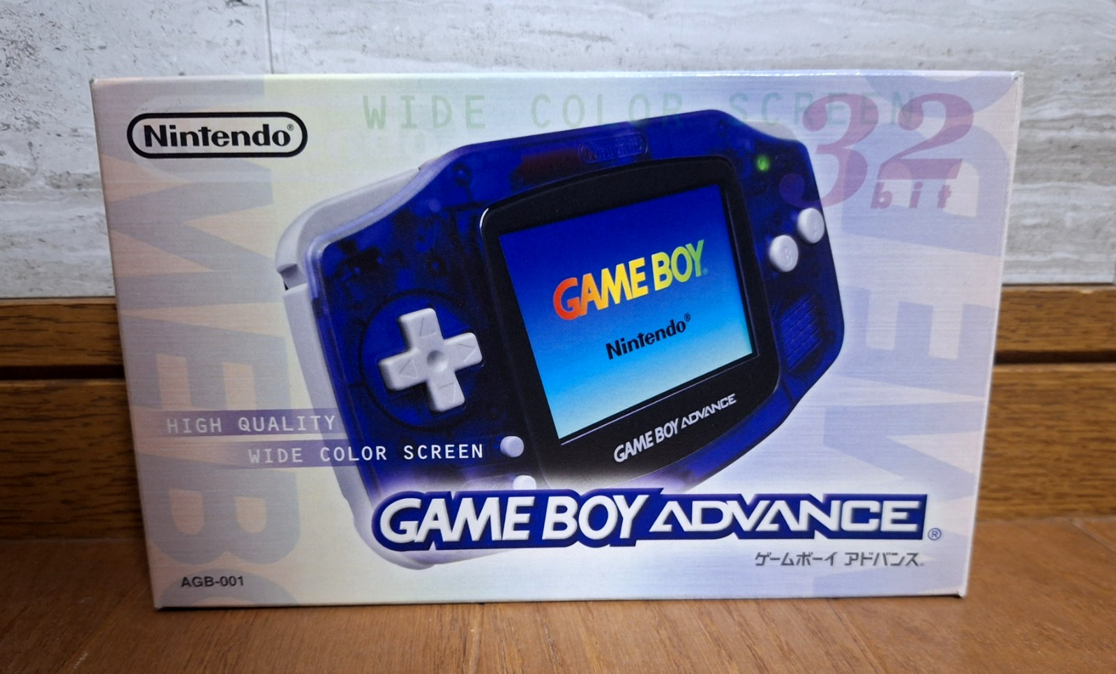 Nintendo Gameboy Advance Midnight Blue GBA Console *AMAZING BOX FOR COLLECTION*