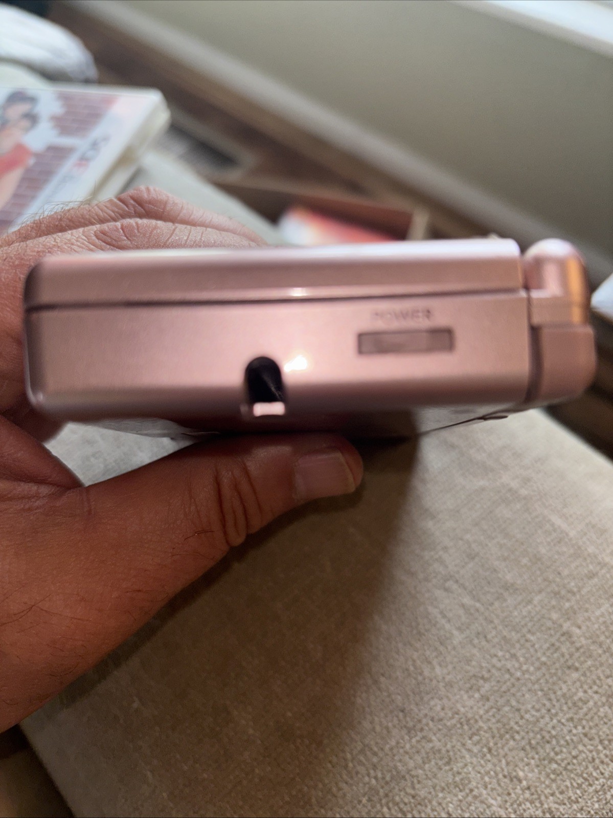 Nintendo DS Lite Handheld Game Console Only USG-001 Coral Pink With Game #25