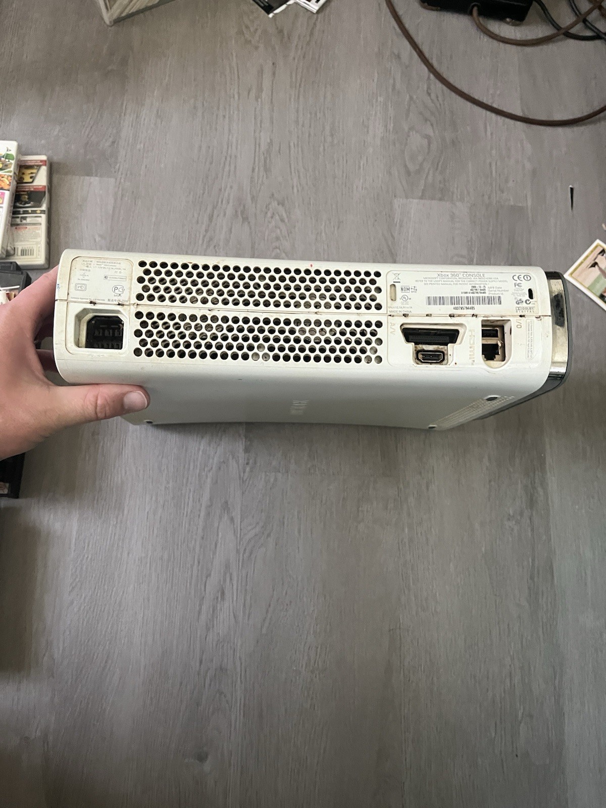 Microsoft Xbox 360 White Home Console HDMI Component RCA HDD Expansion