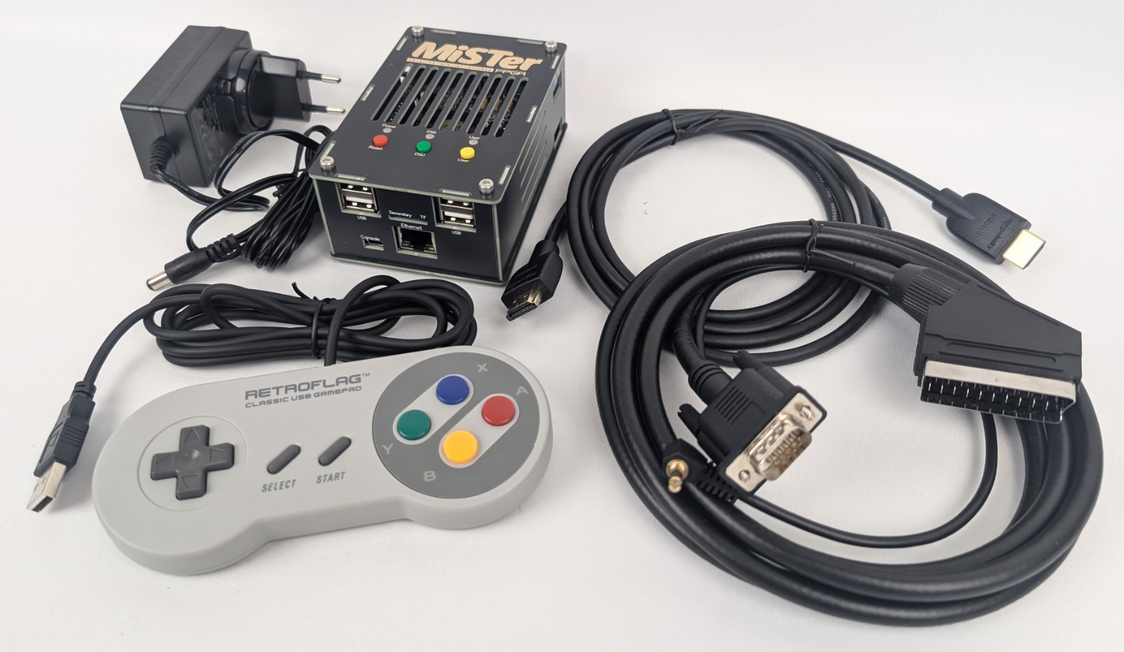 MISTER PI Retro Gaming FPGA Board 128MB SDRAM A/V Pro v9.2 USB Hub SNES SNAC Ad.