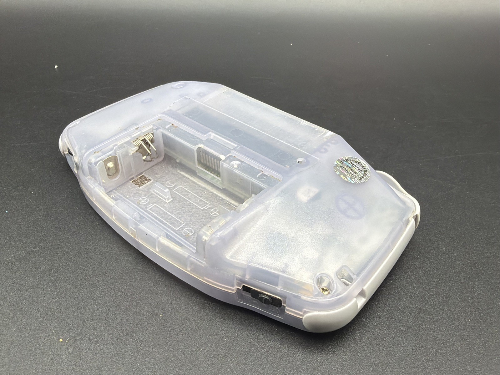 Nintendo Game Boy Advance Console System Clear Glacier Works No Battery Cover