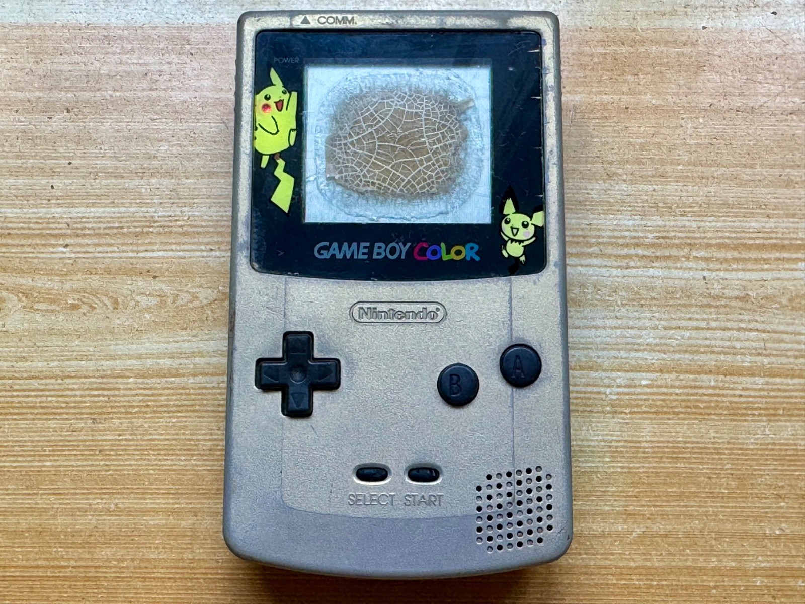 Nintendo Gameboy Color CGB-001 Pearl Gold Handheld System Console GBC