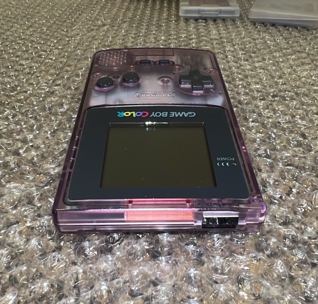 Nintendo Game Boy Color Atomic Purple Handheld System CGB-001 W/7 Games Works