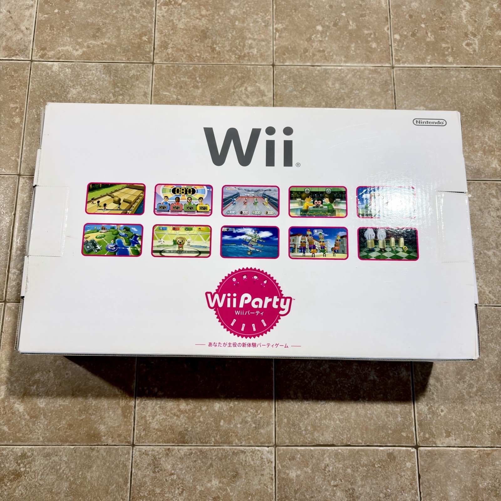 Nintendo Wii White Wii Party Console Bundle x2 Wii Remote Plus Japan PINK CIB