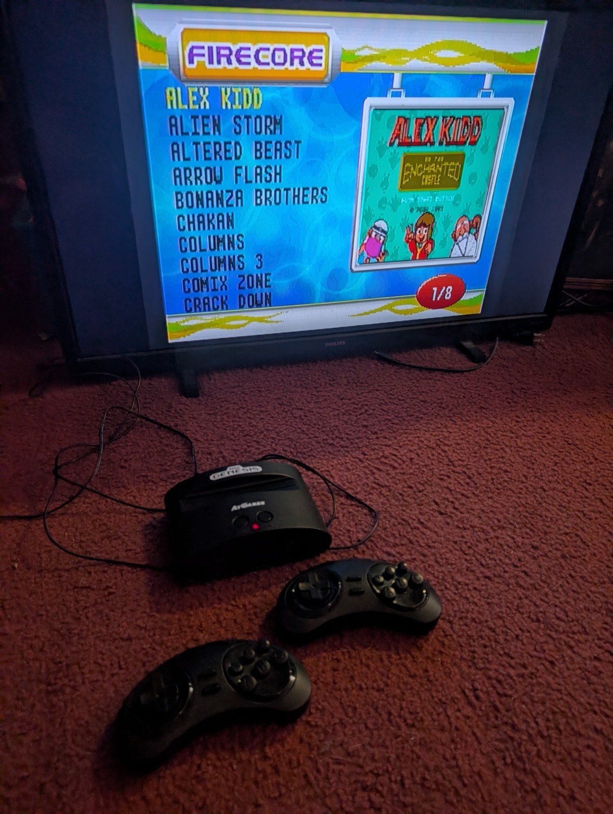 AtGames SEGA GENESIS Classic Mini Game Console w/80 Built-In Games WORKS