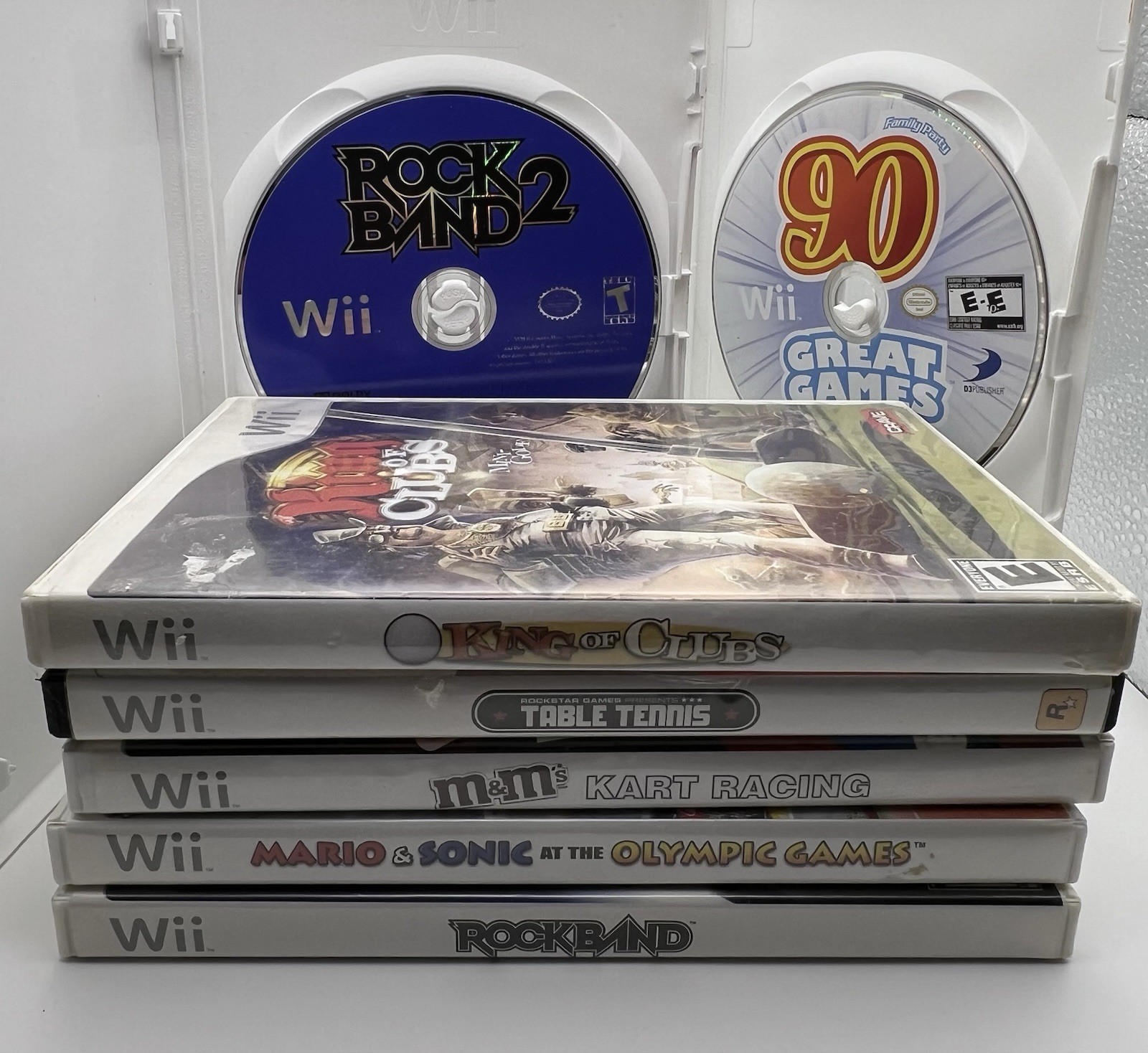 Nintendo Wii Console RVL-001 + 7 Game Lot Controller Cords Wheel – WORKS-TESTED