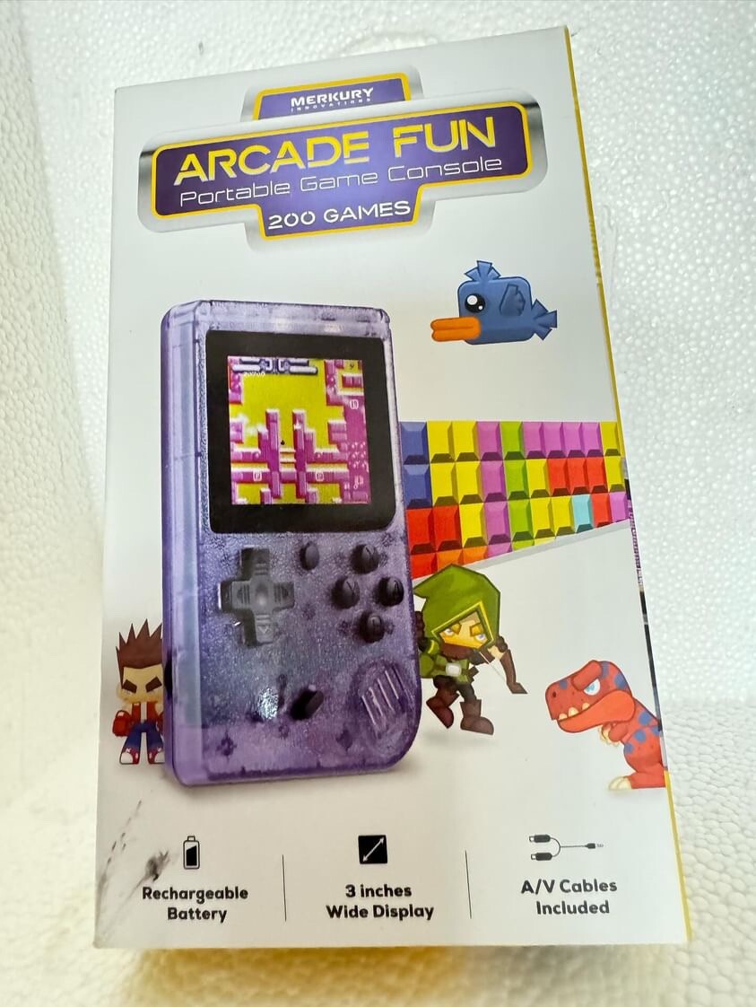 Merkury Innovations Arcade Fun Portable Game Console 200 Games