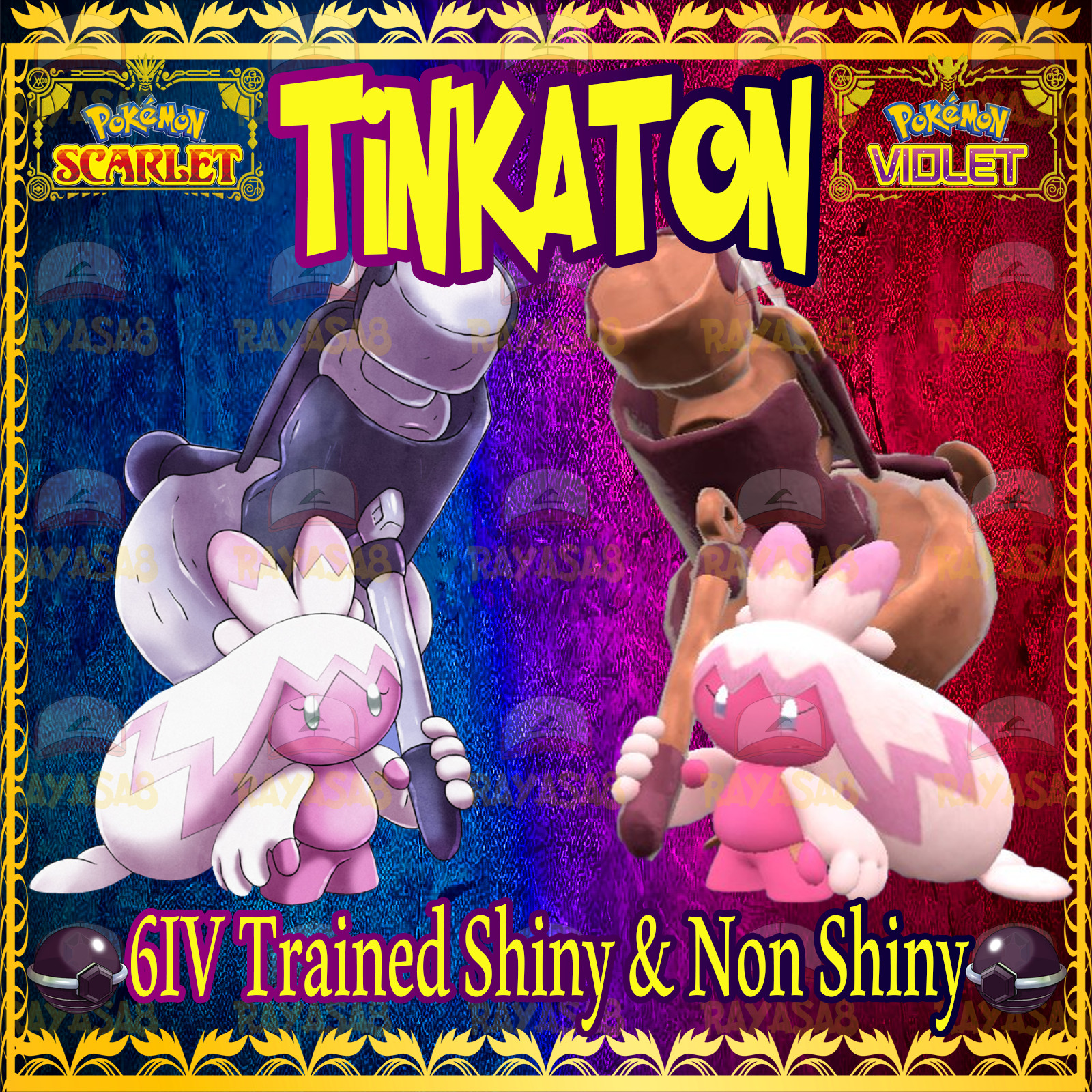 🌟Tinkaton Shiny Non Shiny Best Stats Pokemon Scarlet and Violet Home🌟