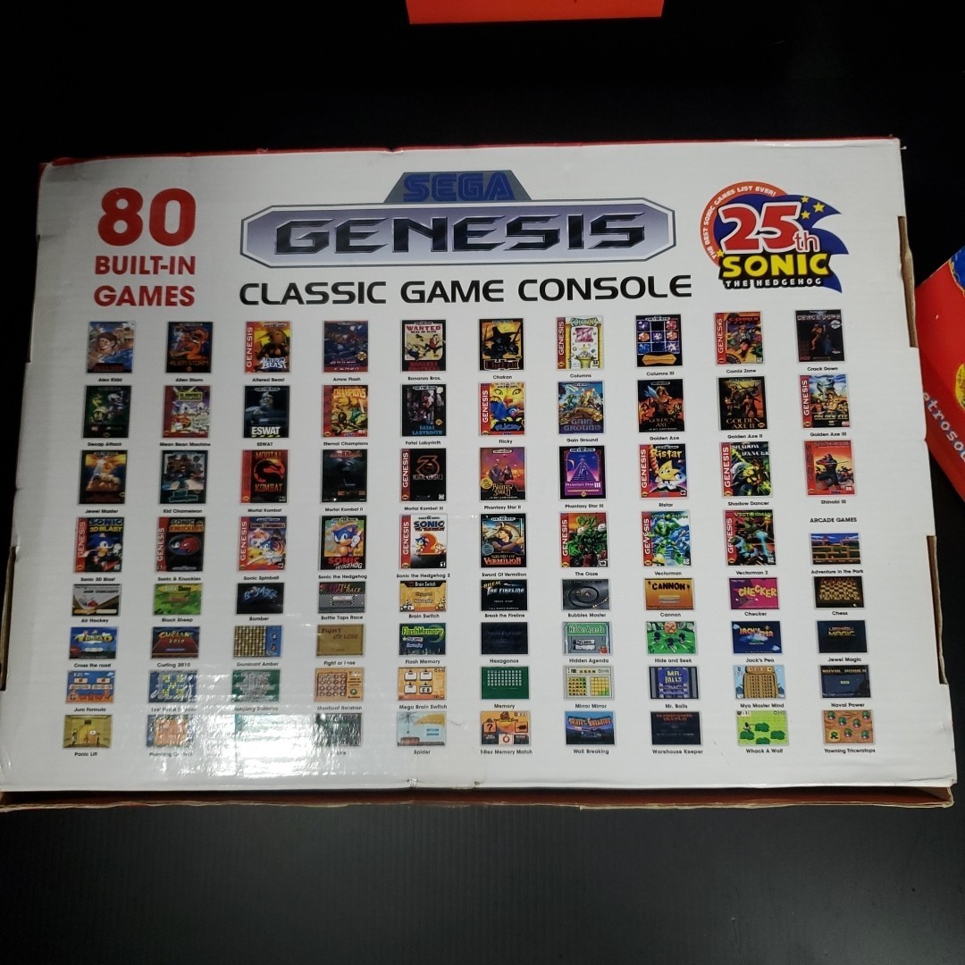 Sega Genesis AtGames Mini Console-Wireless Controller In Box 80 Pre-loaded Games