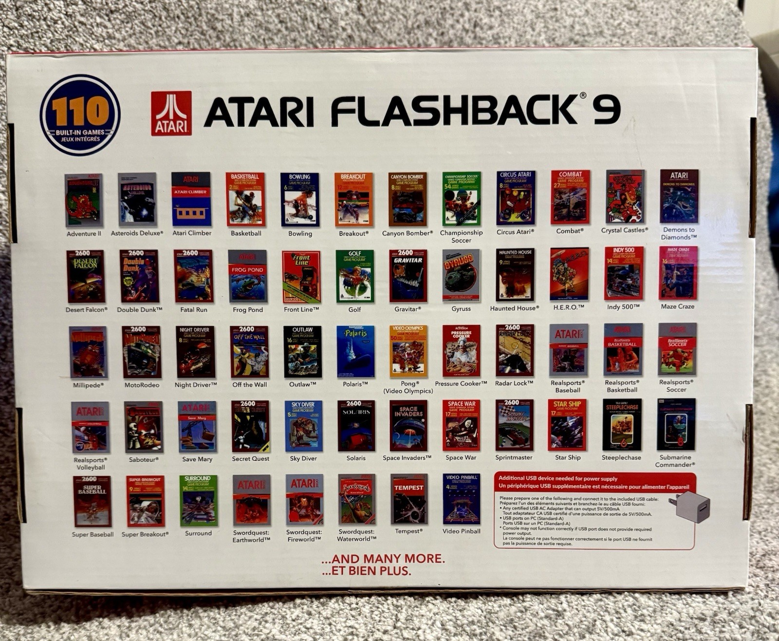 Atari Flashback 9 AR3230 Videogame Console w/ 110 Built in Games New (Open Box)
