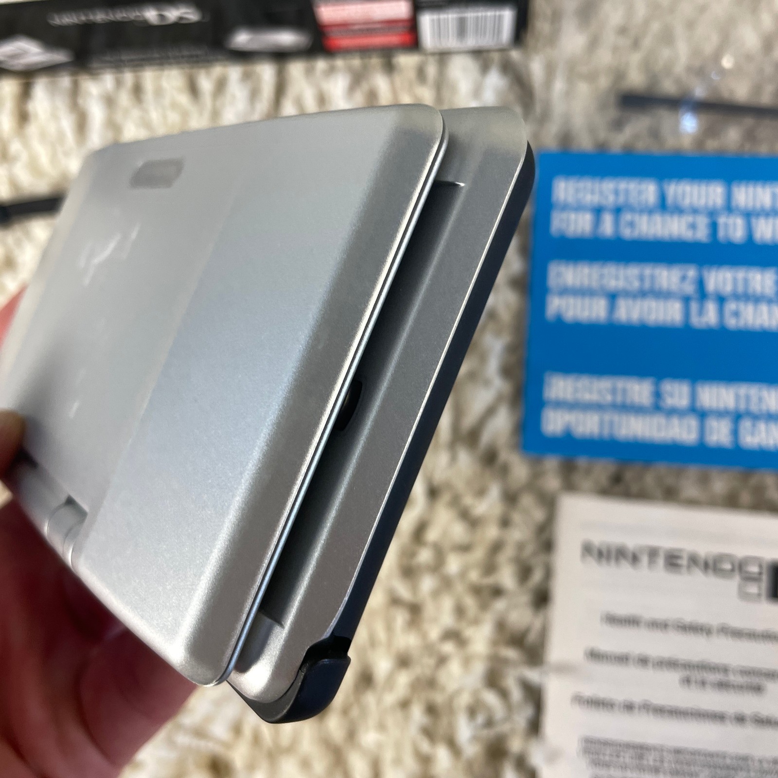 Nintendo DS Original NTR-001 Titanium Silver Handheld System Complete in Box CIB