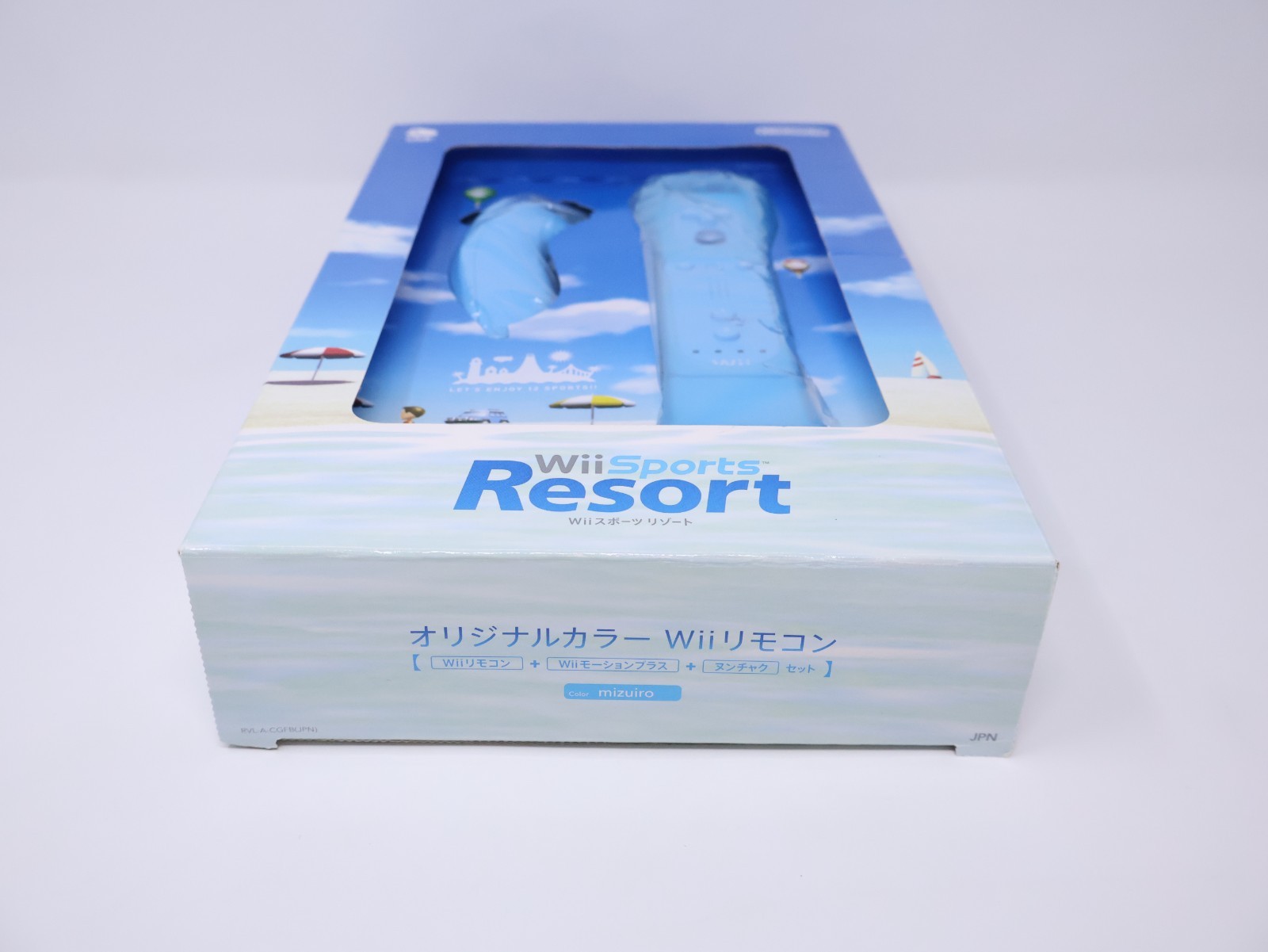Wii Sports Resort Club Nintendo Blue Wii Remote Plus Nunchuk Set Japan US Ship
