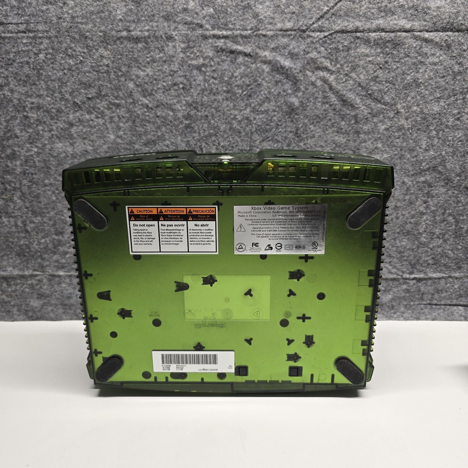 Microsoft Xbox Halo Special Edition Green Console Only Tested Working 2004
