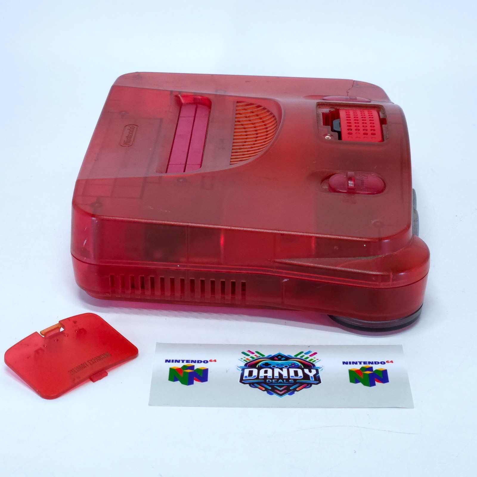 Nintendo 64 N64 Console Watermelon Red W/ Expansion Pak + Controller | Cracked