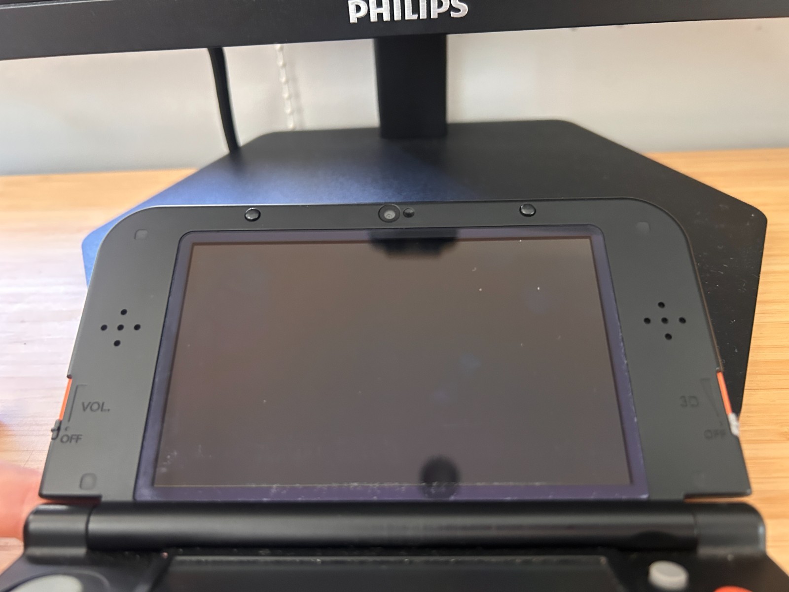 New Nintendo 3DS XL Console Orange Black, Working w Charger & Hard Shell