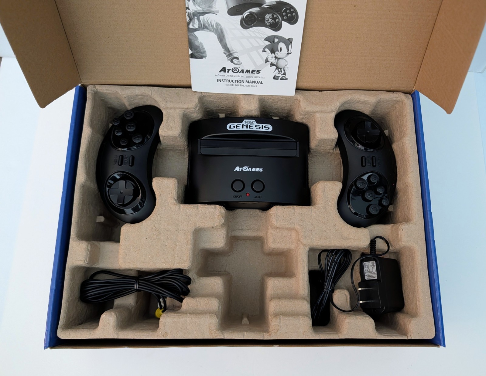 SEGA GENESIS CLASSIC MINI GAME CONSOLE WITH 80 BUILT IN GAMES 25th Ed. OPEN BOX