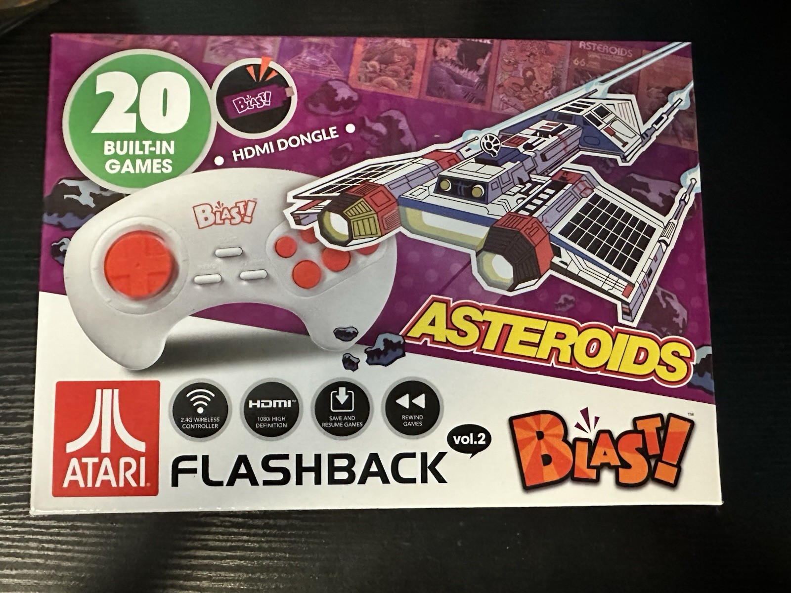 Atari Flashback Blast Asteroids Classic Video Game Console HDMI Wireless