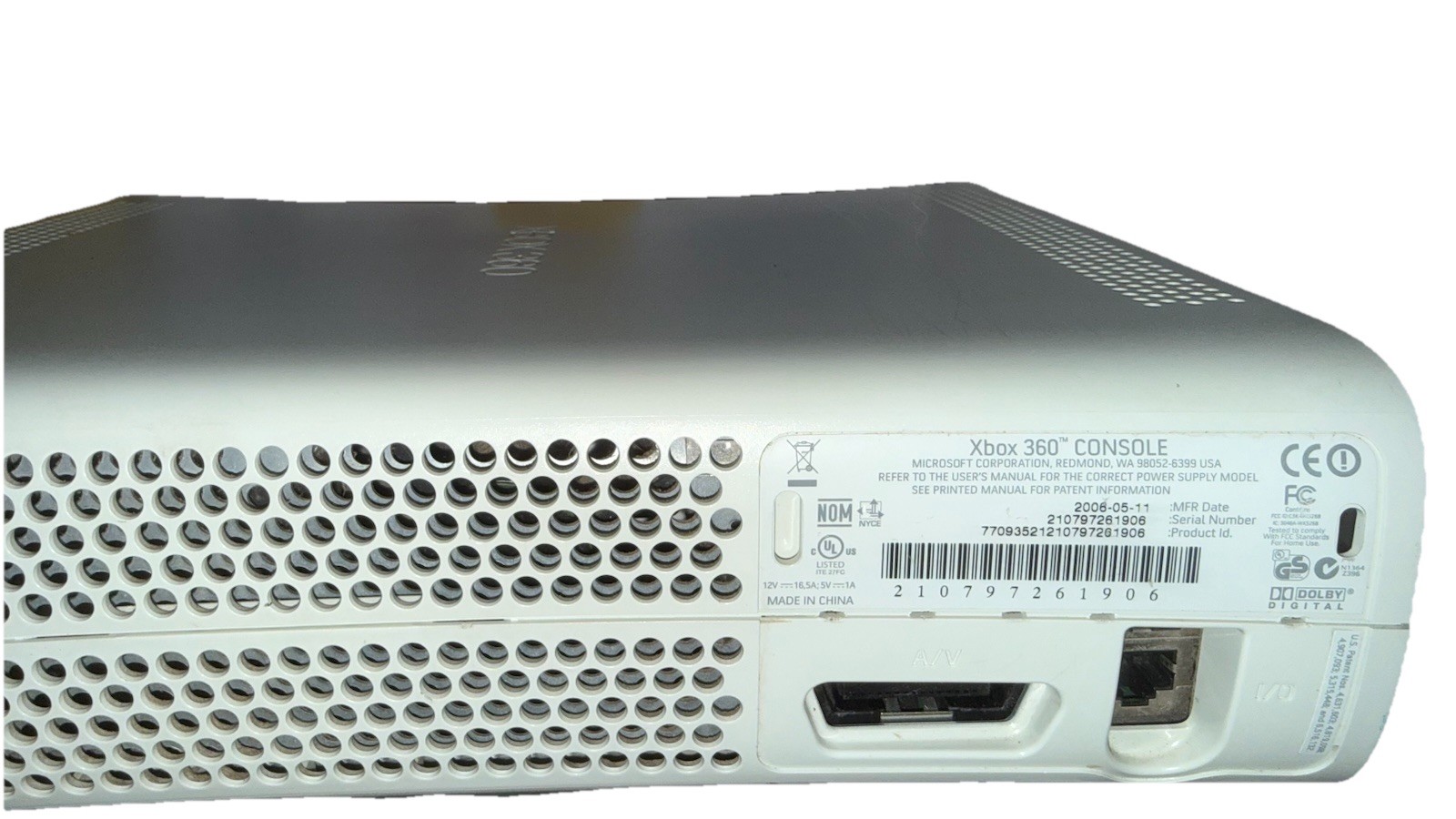 Microsoft Xbox 360 Console White For Parts Or Repair Won’t Power On. 2006 Year