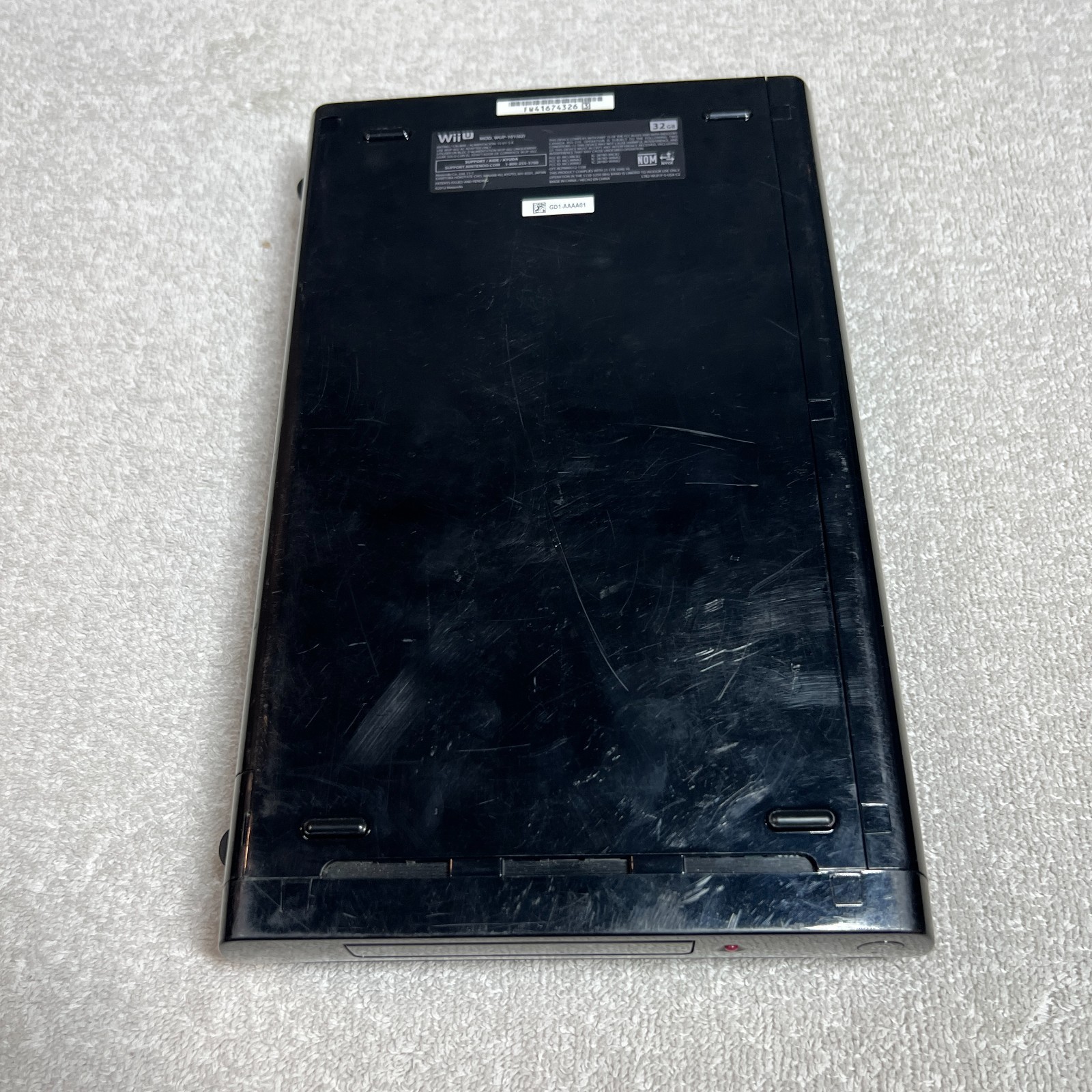 Nintendo Wii U Black WUP-101 02 32GB Console Only Untested No Cords