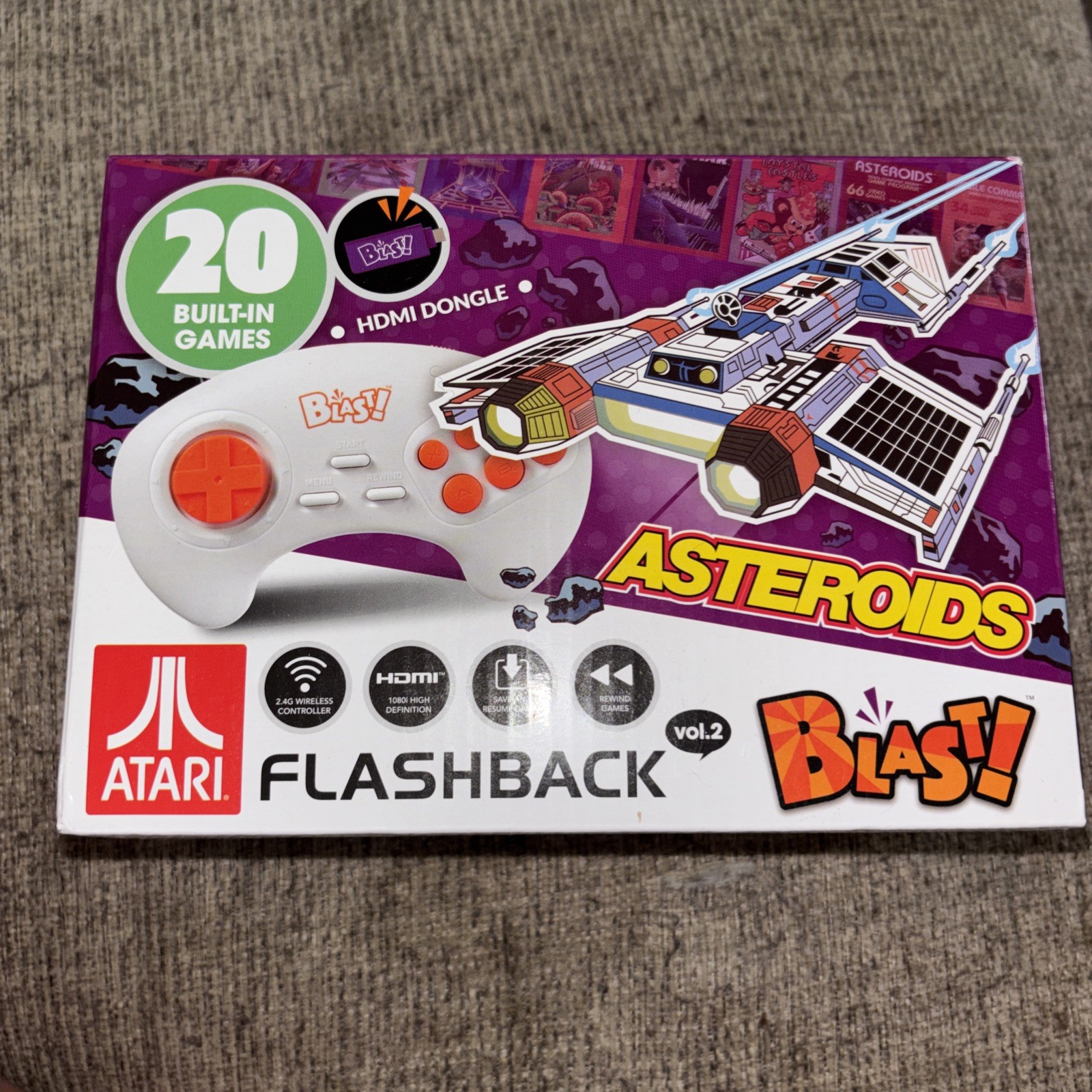 AtGames Atari Flashback Blast! Vol. 2 Retro Gaming Console – Purple