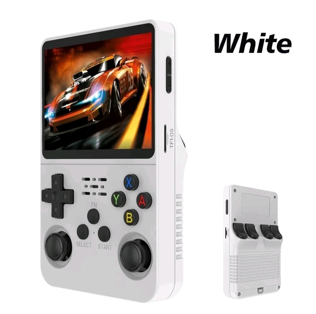 R36S Retro Handheld Game Console – 64GB – White – 10K+ Games – New in Box
