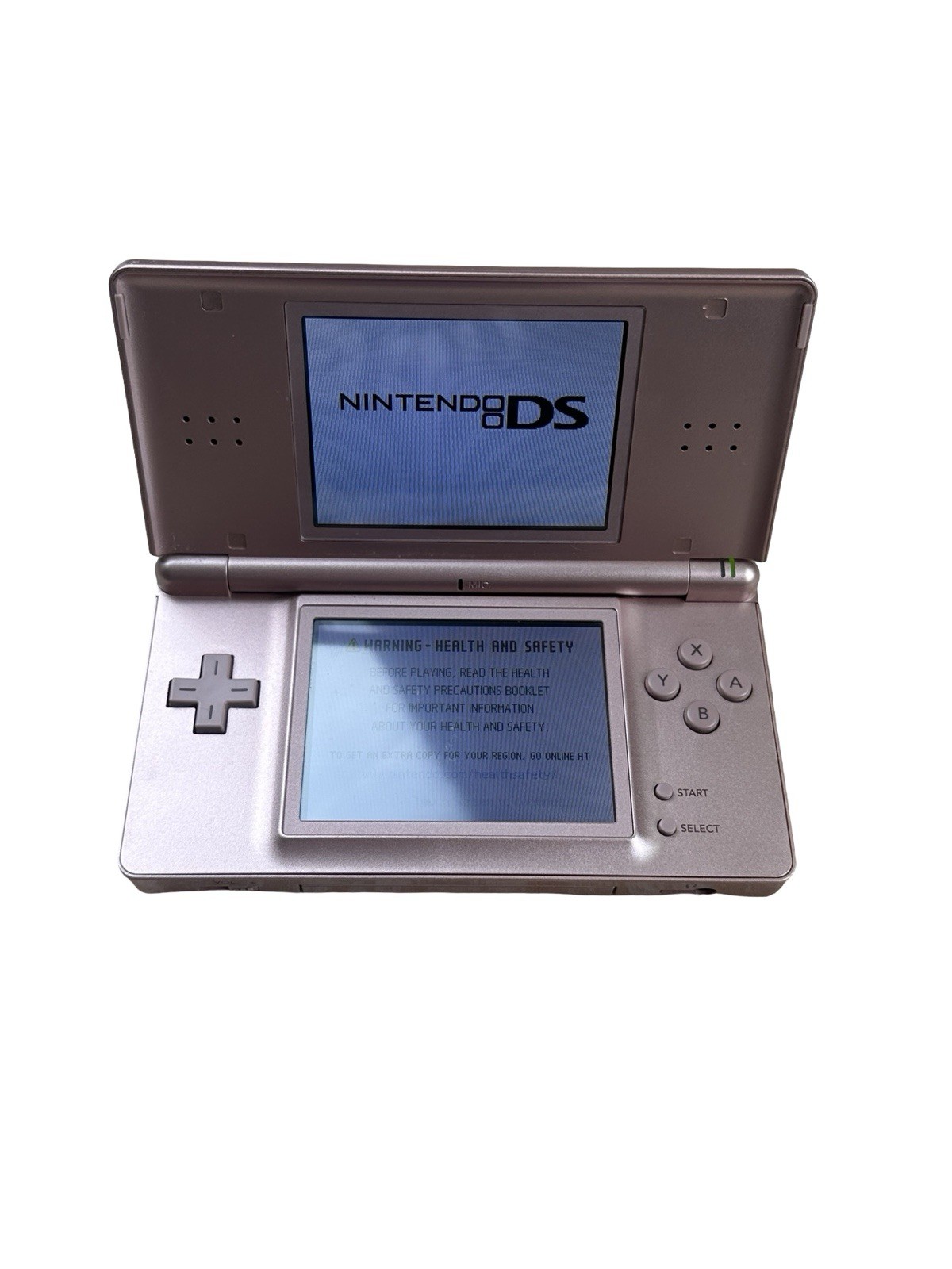 Nintendo DS Lite Metallic Rose Pink Handheld System With Charger Stylus Tested
