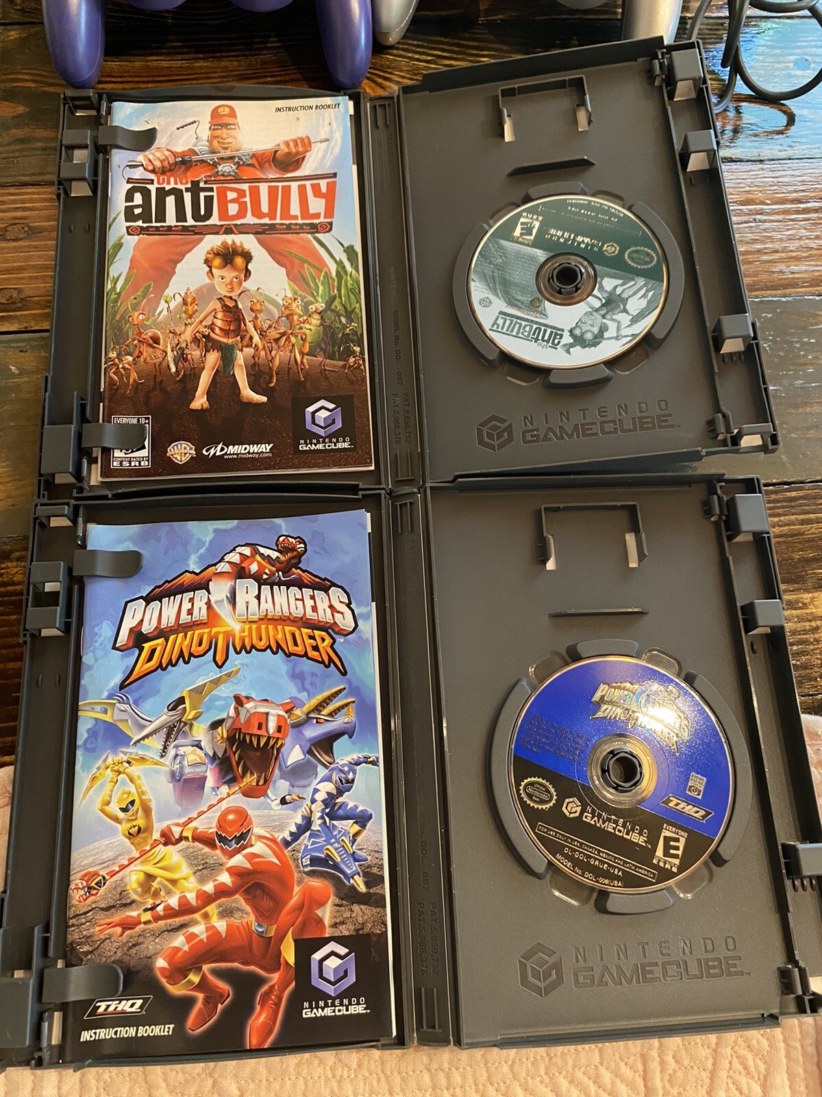 Nintendo Gamecube Bundle, 3 Games +2Controllers + 16mb Card , NO CORDs Works!!