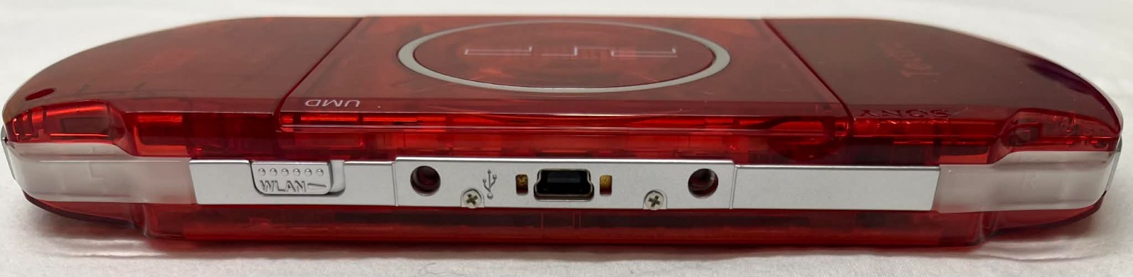 PSP3000 Clear Red / IPS Screen / Battery / Sony Charger / Region Free / 32GB