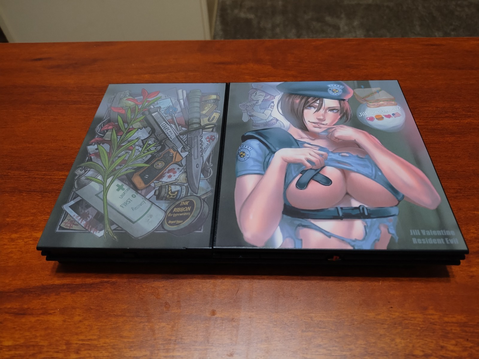 Sony Playstation 2 Slim Console w/ Resident Evil case