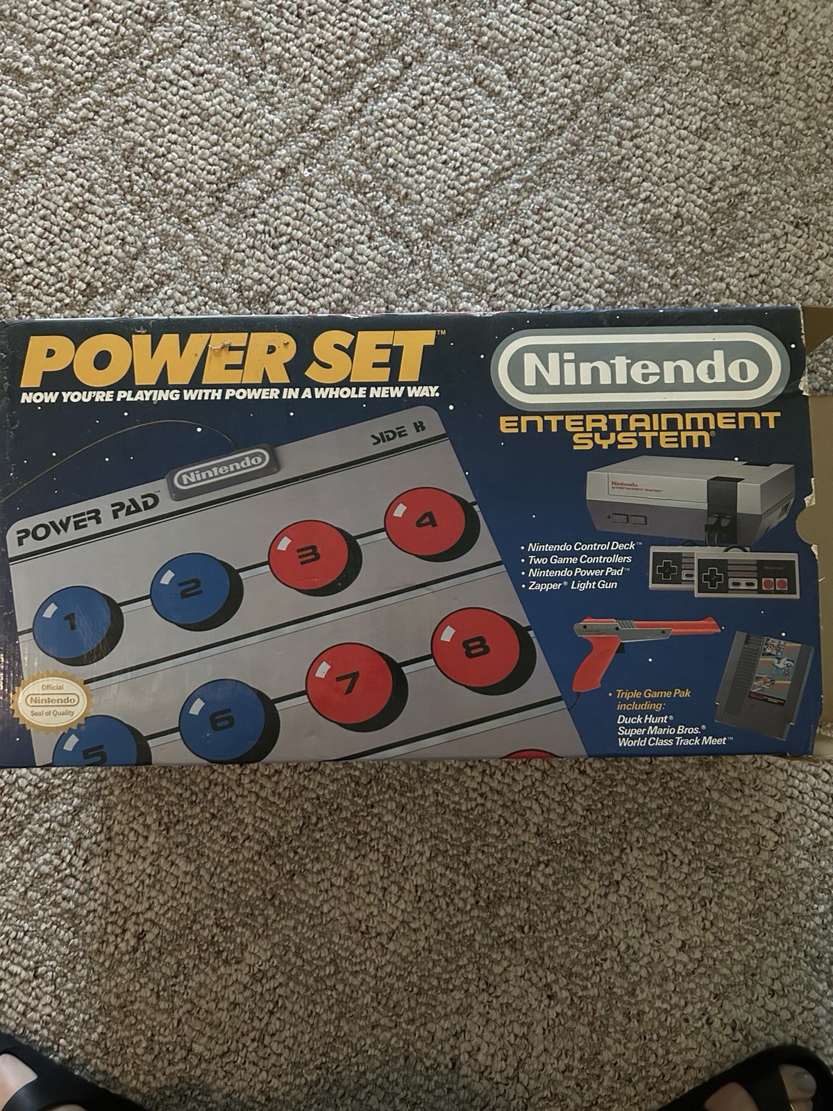 Nintendo NES Power Set Console w/ Zapper Light Gun, Power Pad, NTSC-U/C
