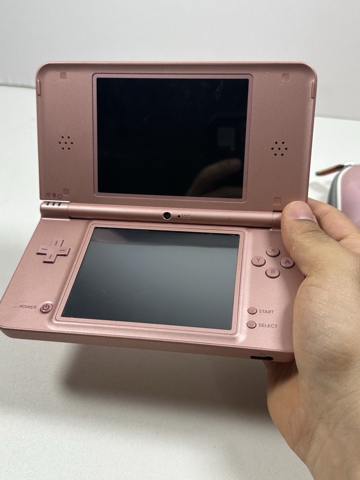 Nintendo DSI XL Metallic Rose Pink Handheld Console UTL-001 & Charger