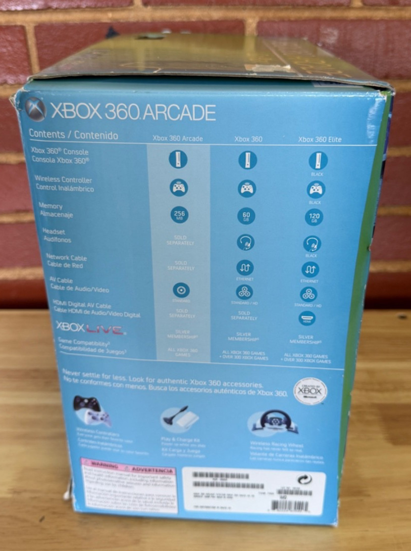 Xbox 360 Arcade Console Cib XGX-00001 256 MB Mint CIB