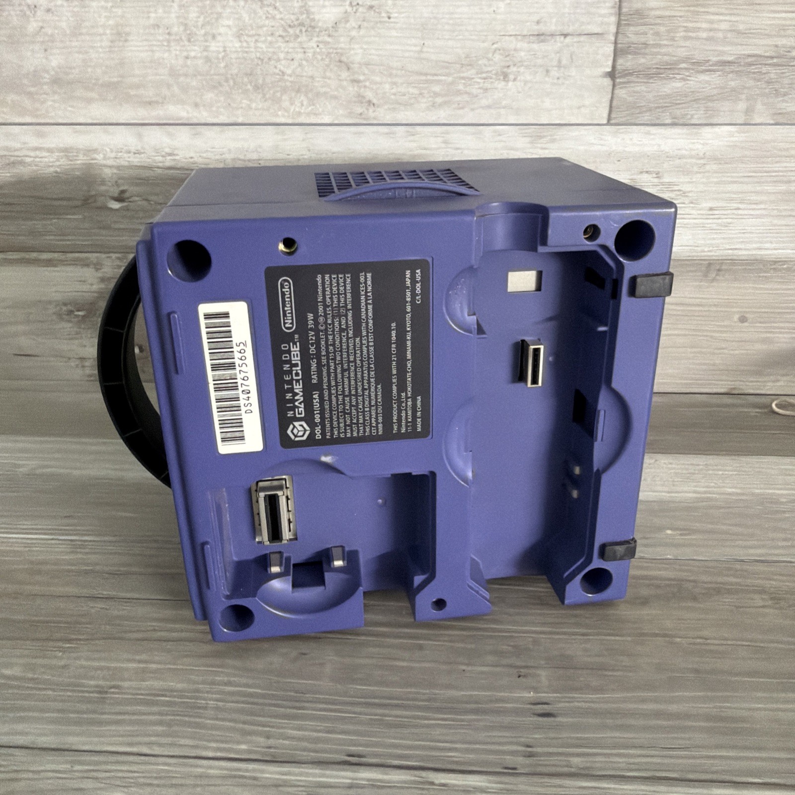 Nintendo GameCube Black Console Only DOL-001 Digital AV Parts or Repair Only