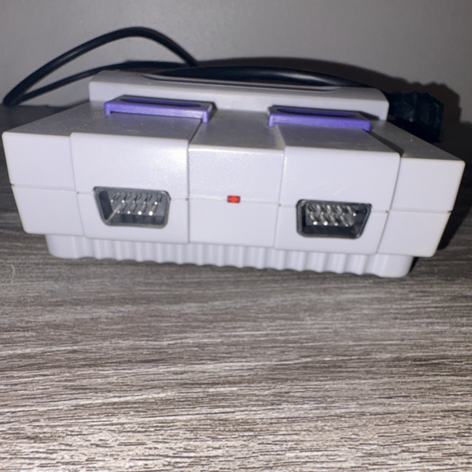 Nintendo SNES Super Nintendo Console Gray Purple with Controllers