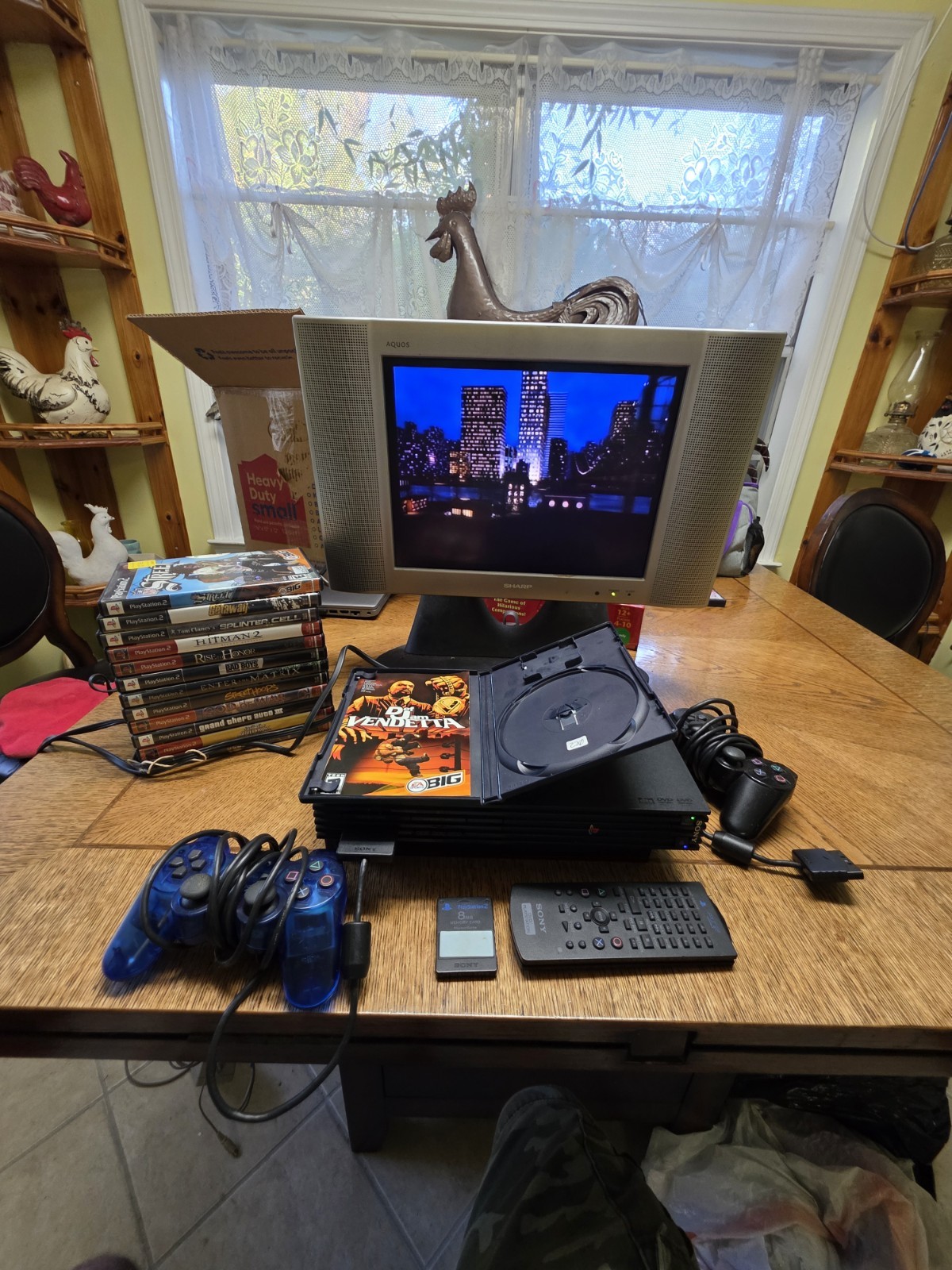 Sony PlayStation 2 SCPH-30001 BUNDLE 13 GAMES CIB W/ 2 CONTROLLERS MEMORY REMOTE