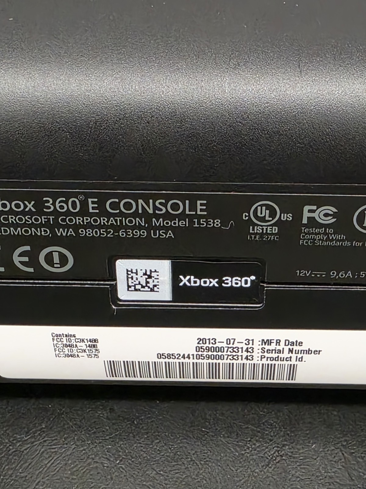 Microsoft Xbox 360 E Model 1538 Console Controller Power Supply Kinect Tested