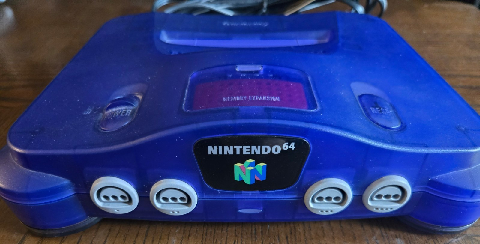 Nintendo 64 N64 Midnight Blue Console NUS-001 With Atomic Purple Controller