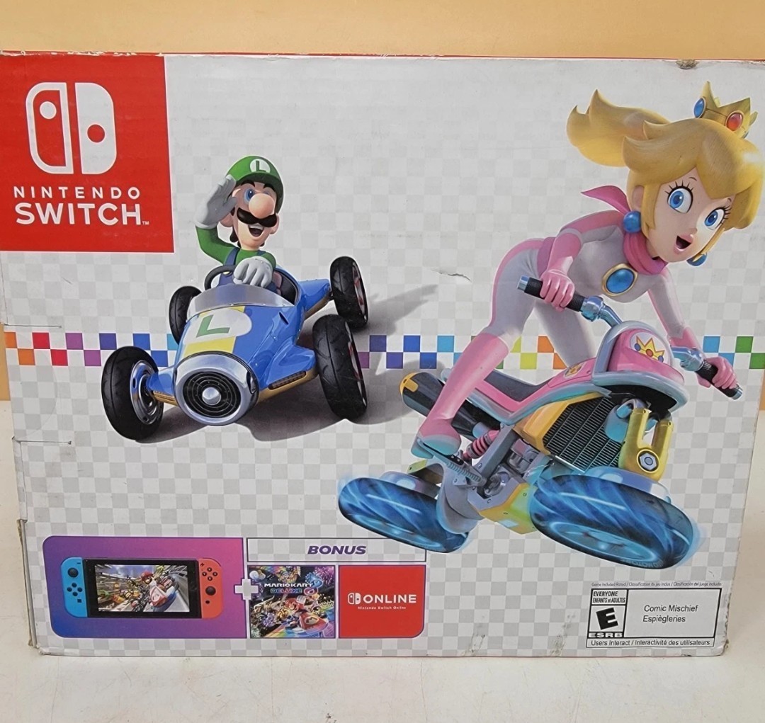 Nintendo Switch Mario Kart gaming console 8 Deluxe Bundle -Neon Red/Blue