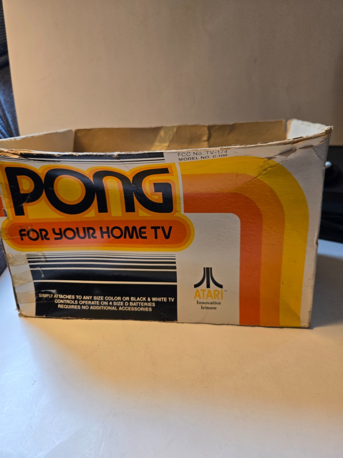 Atari C-100 Pong Console in original box with instructions