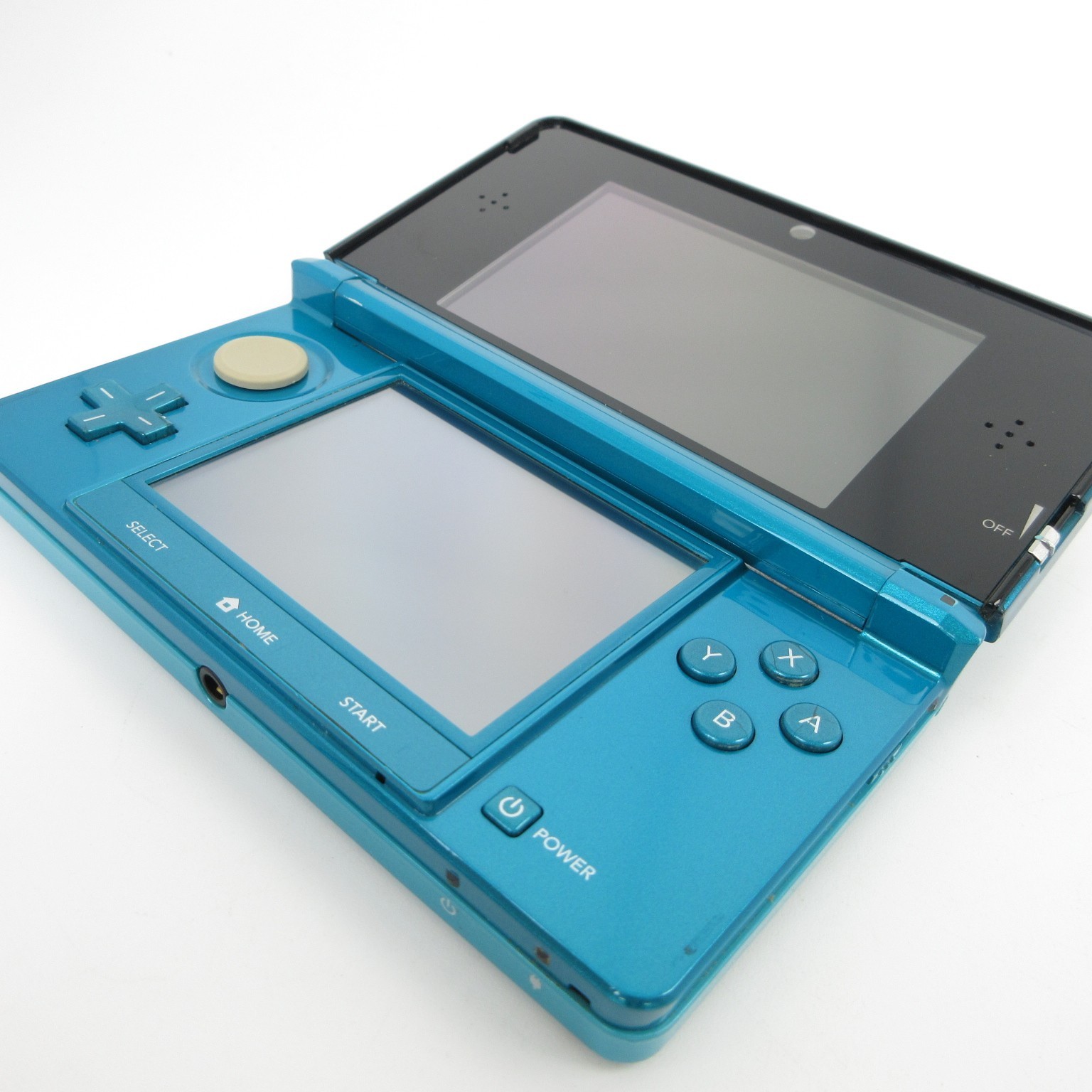 【Very Good】Nintendo 3DS Aqua Blue Console ONLY Japanese Edition #ReRe0525/01