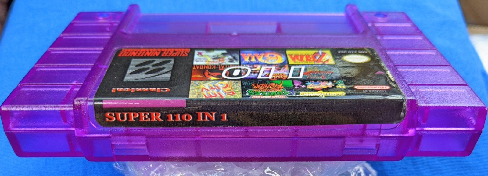 110 in 1 Classical Multi- Game Cartridge for Super Nintendo SNES Tested Works