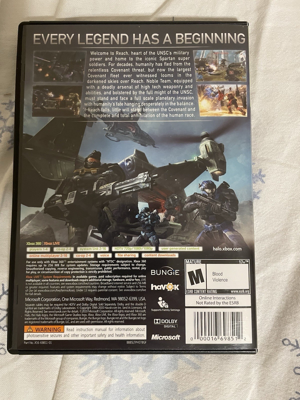 Xbox 360 Halo Reach Edition Console CIB-Extra Controller-Cooling Fan-Cables-Nice