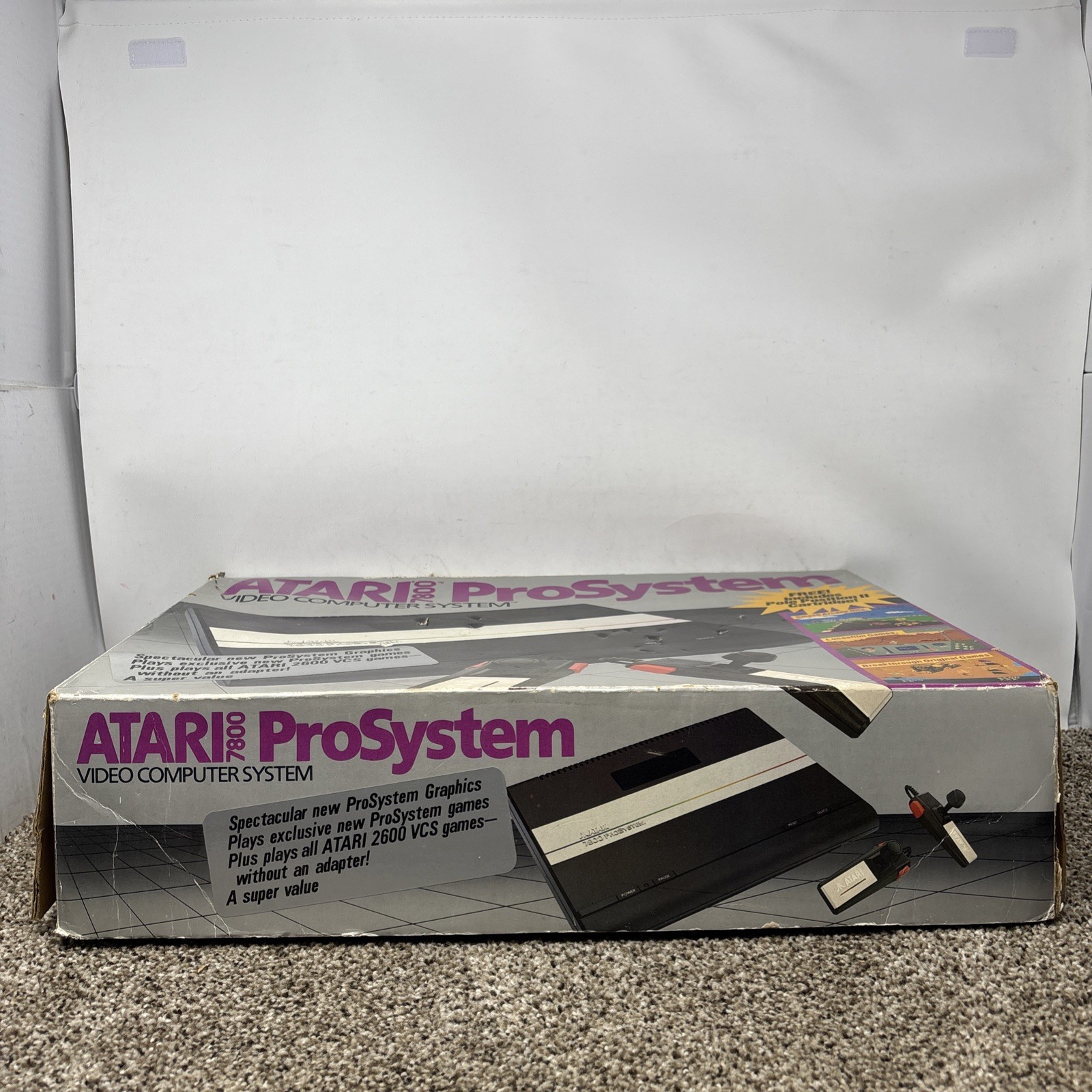 Atari 7800 Video Game Console With Controllers Game TESTED Bundle Lot In Box