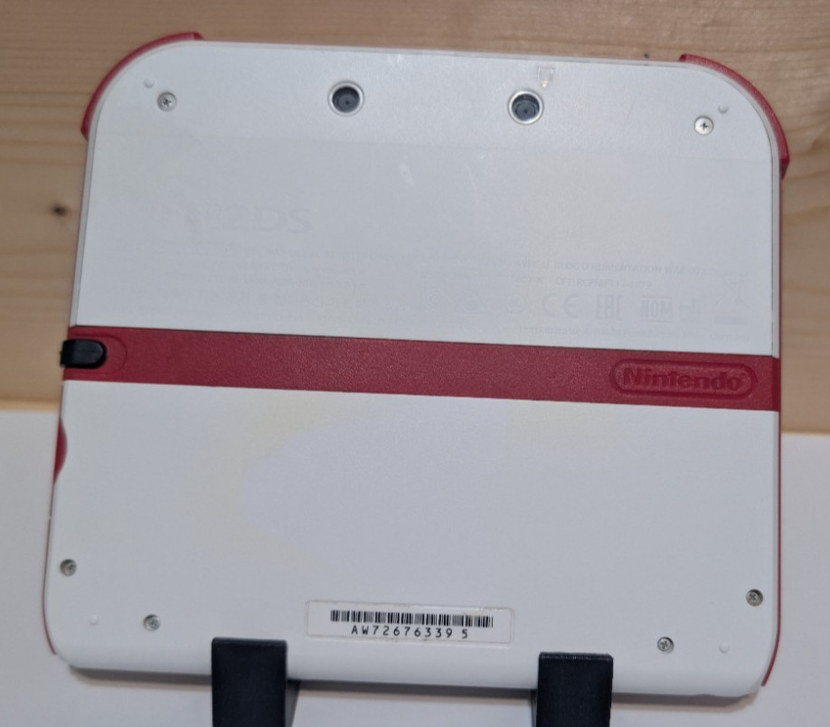 Nintendo 2DS White/Red US Version W/Cable & SD *Tested*