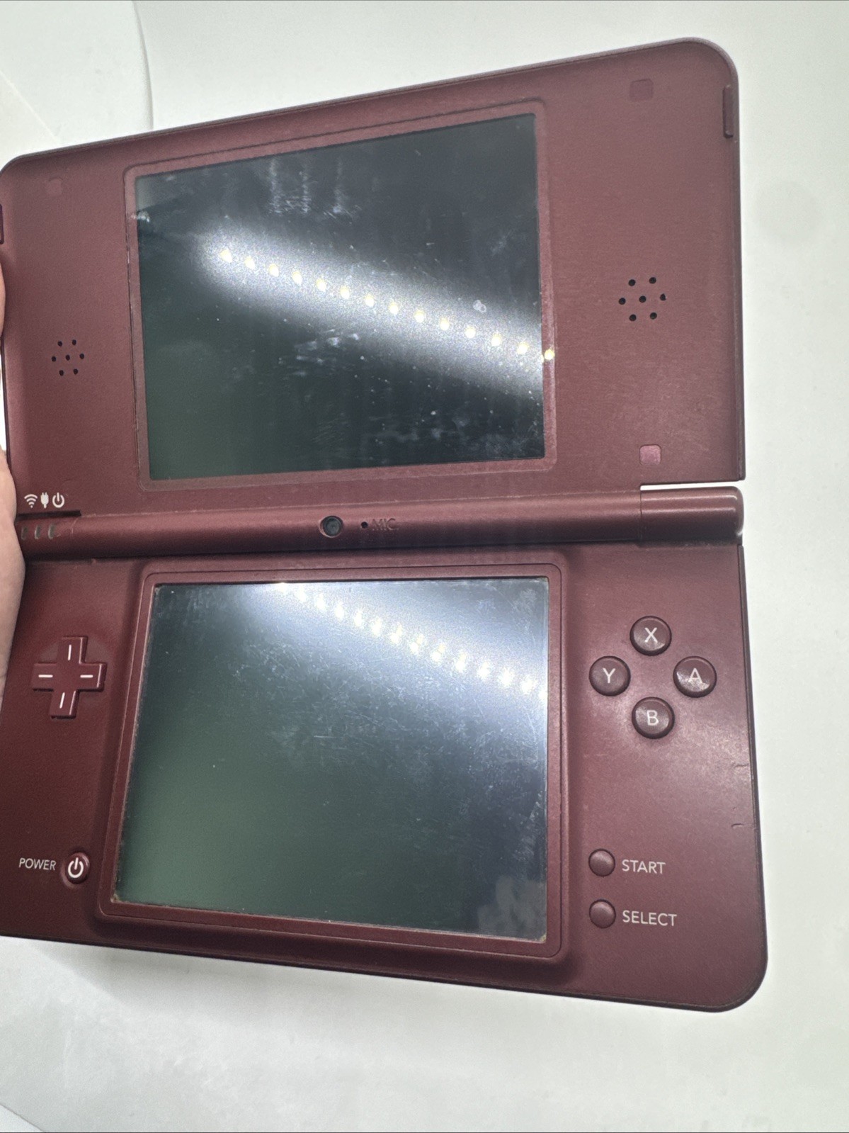 Used Nintendo DSi XL Burgundy Fully Tested And Working With Charger And Stylus