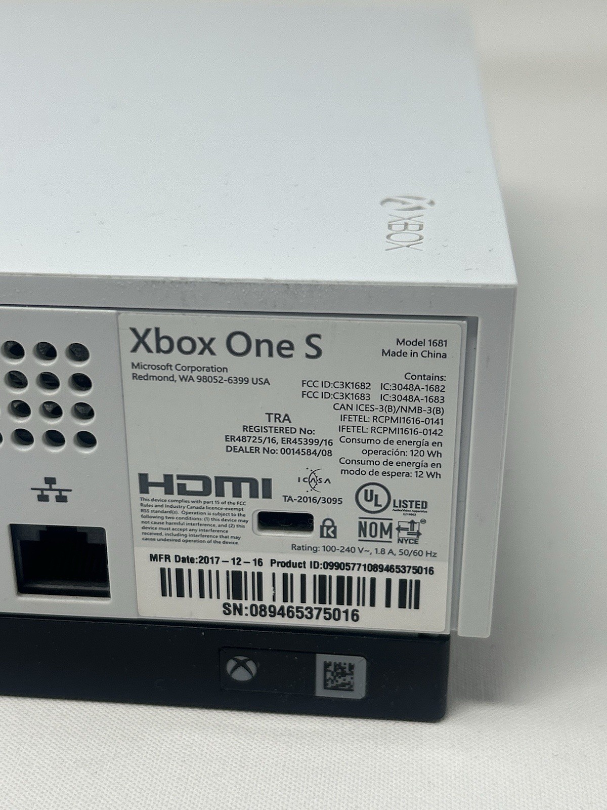 Microsoft Xbox One S Series- Console Only – Tested – Working