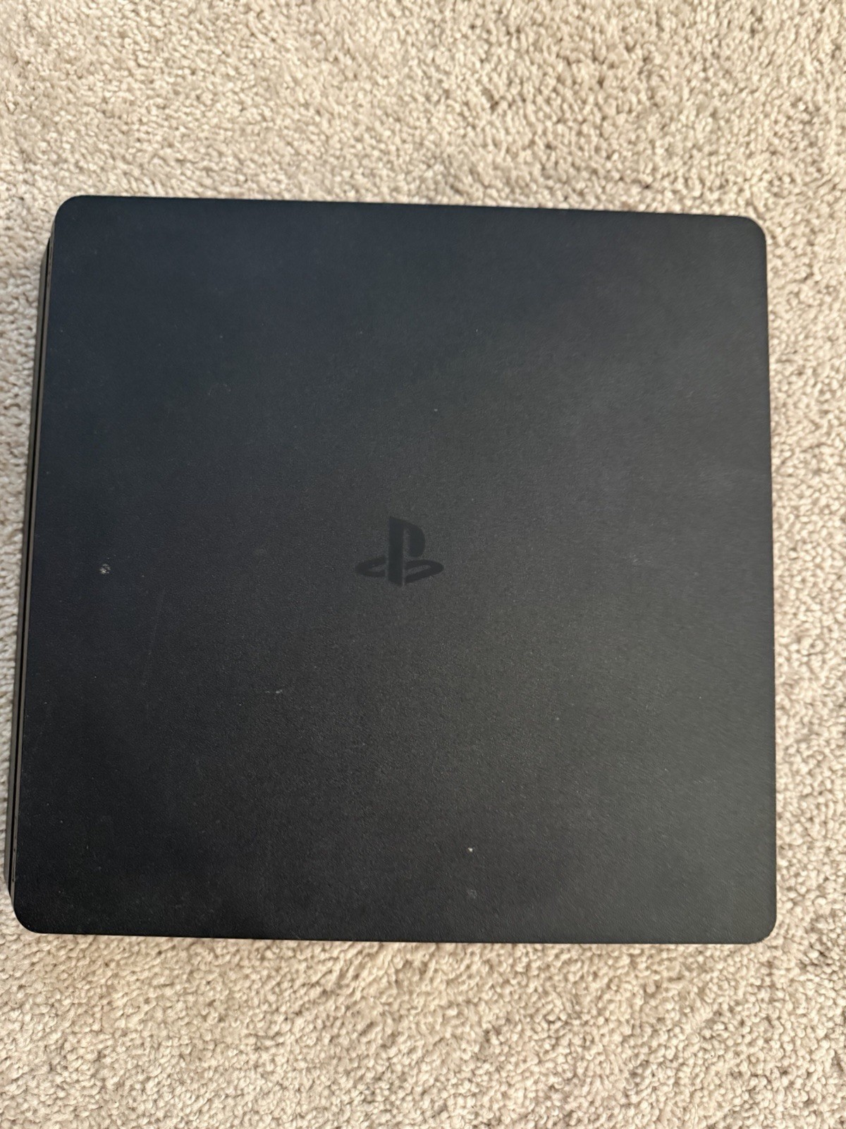 Sony PlayStation 4 Jet Black Console With Two Controllers and Wires